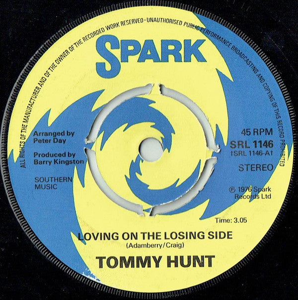 Tommy Hunt - Loving on the Losing Side (Vinyl Single) EX