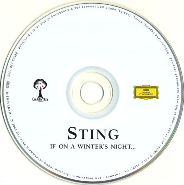 Sting - On a Winter's Night... (2009 CD) VG+