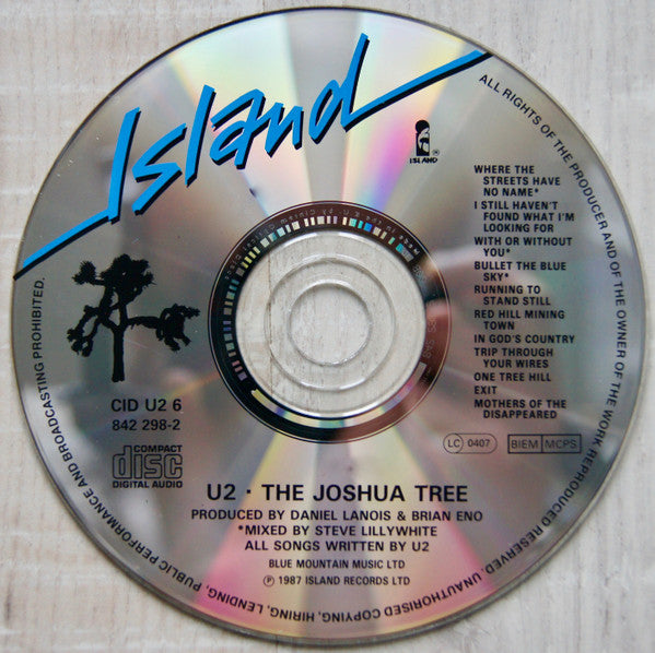 U2 - The Joshua Tree (Cinram Optical CD) NM