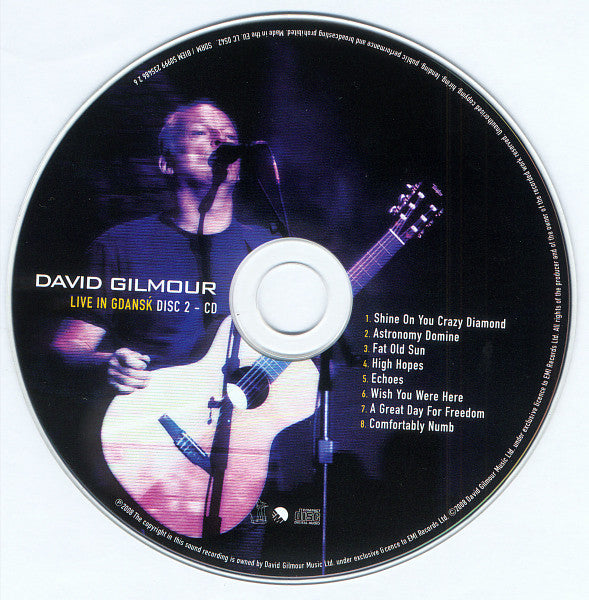 David Gilmour - Live in Gdansk (2008 DCD) NM