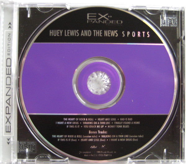 Huey Lewis & the News - Sports (1999 US 24Bit Remastered & Expanded CD) NM
