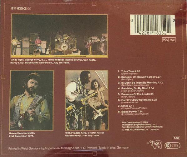 Eric Clapton - Timepieces Vol II ~ Live in the 70s (1985 CD) VG+