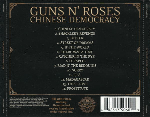 Guns N' Roses - Chinese Democracy (2008 Special Edition US CD) Sealed