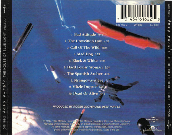 Deep Purple - The House of Blue Light (1999 CD) Mint