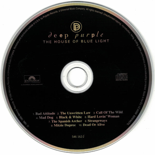 Deep Purple - The House of Blue Light (1999 CD) Mint