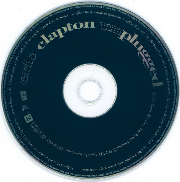 Eric Clapton - Unplugged (1992 CD) VG+