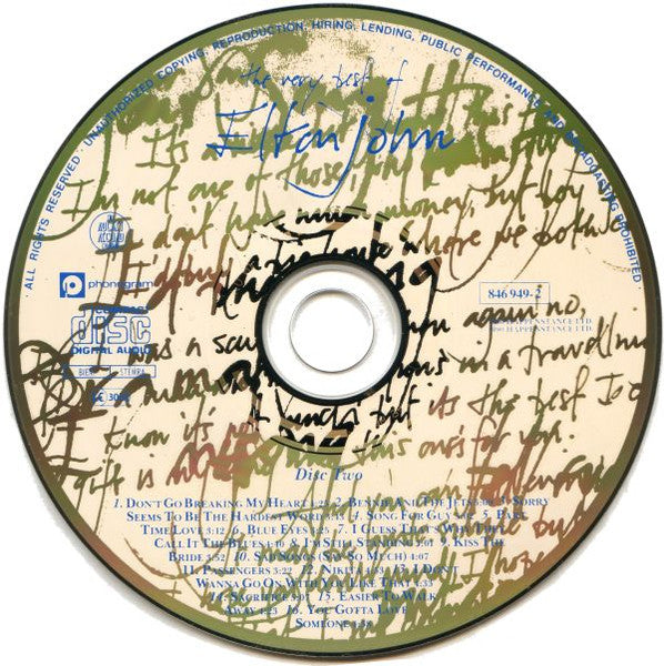 Elton John - The Very Best of (1990 DCD) VG+