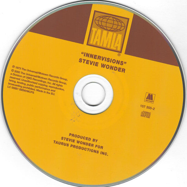 Stevie Wonder - Innervisions (2000 Remastered CD) Mint