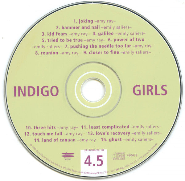 Indigo Girls - 4.5 ~ The best of (1995 CD) NM