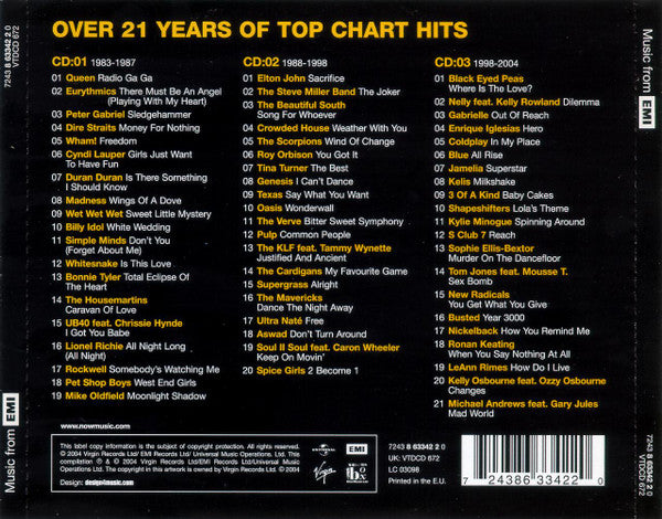Various - Now Thats What I Call Music ~ Years (2004 TCD) VG+