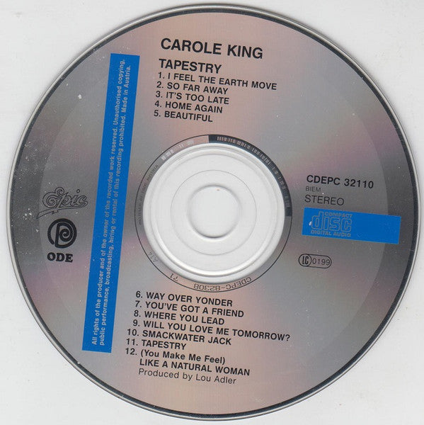 Carole King - Tapestry (1989 CD) NM
