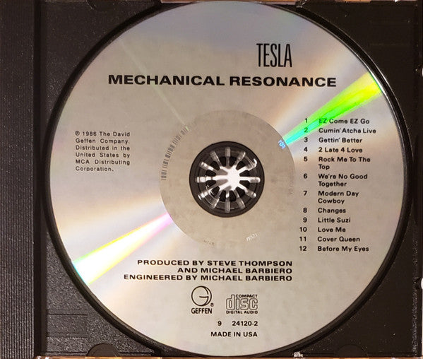 Tesla - Mechanical Resonance (1986 US CD) Mint