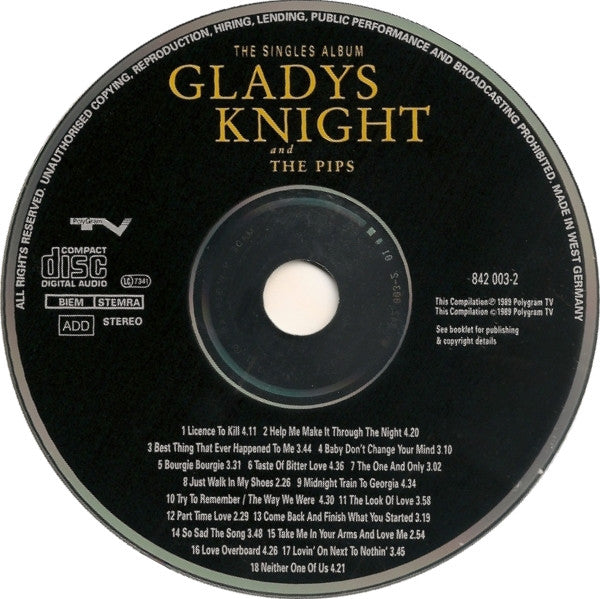 Gladys Knight and the pips - The Singles Album (1989 CD) NM