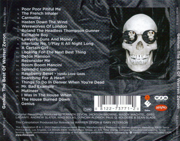 Warren Zevon - The Best of ~ Genius (2002 CD) Mint