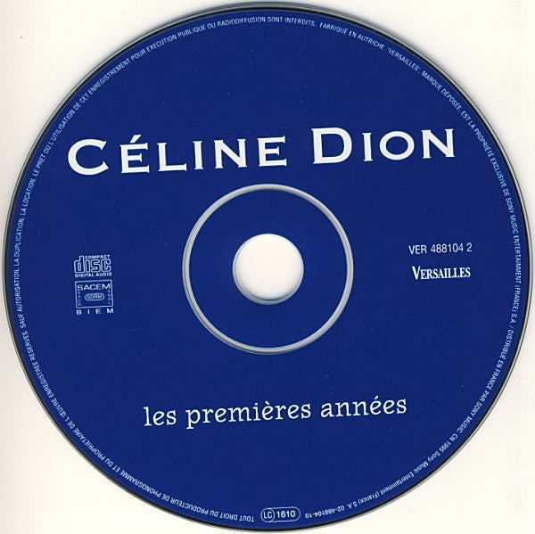 Celine Dion - Les Premieres Annees (1993 French CD) VG+