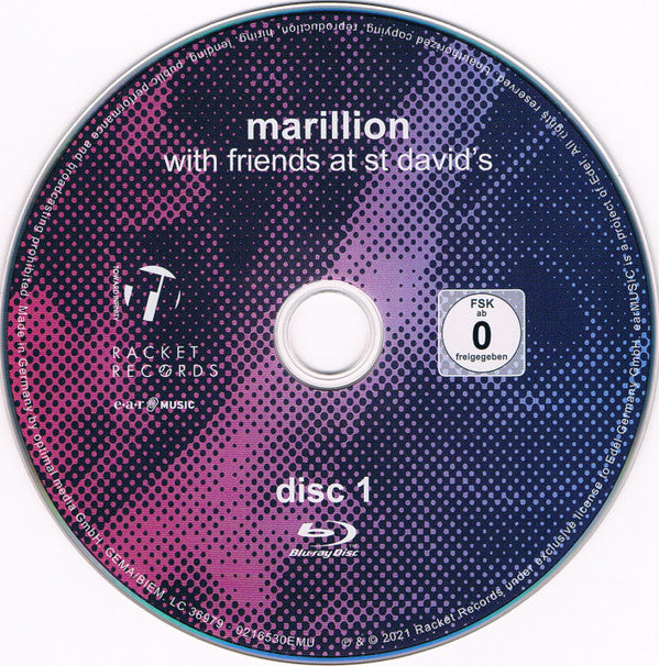 Marillion - With Friends at St Davids (2 Disc Blu-ray 2021) Sealed