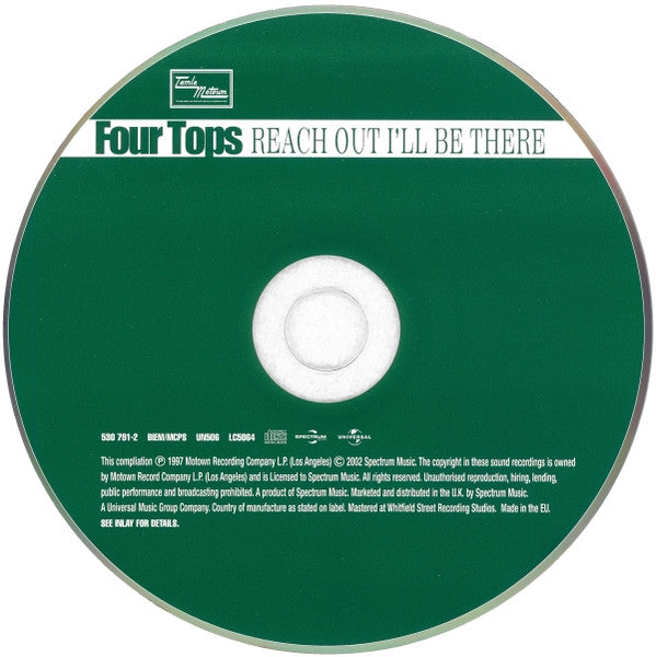 Four Tops - Reach Out I'll Be There (2002 CD) Mint