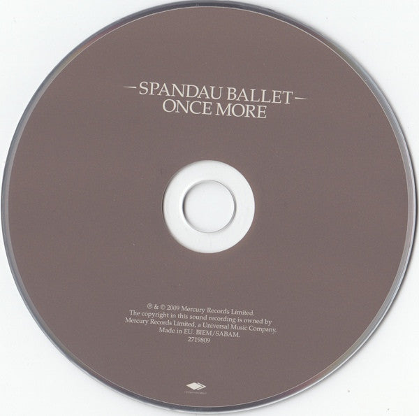 Spandau Ballet - Once More (2009 CD) VG+