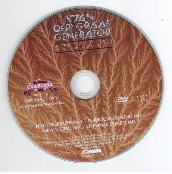 Van Der Graaf Generator - Still Life (2 CD + 5.1 DVD) Sealed