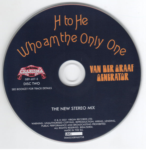 Van Der Graaf Generator - H to He Who Am... (2 CD + 5.1 DVD) Sealed