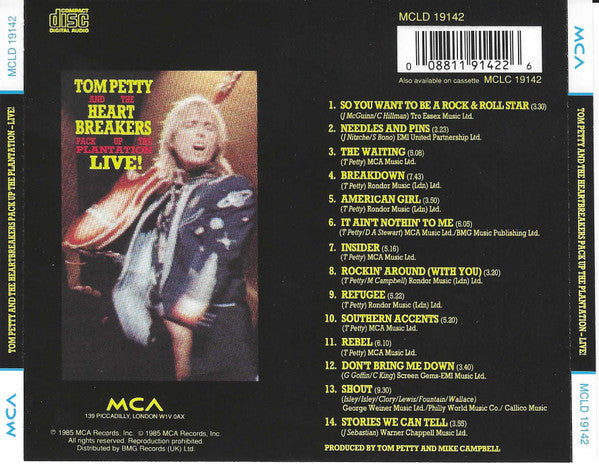 Tom Petty & the Heartbreakers - Pack up the Plantation LIVE! (1989 CD) NM