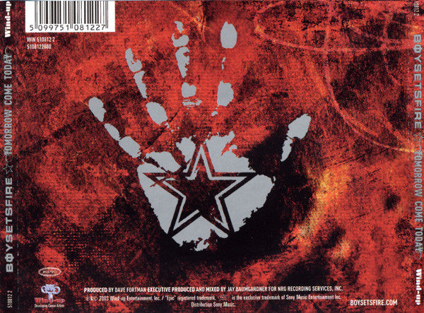Boysetsfire - Tomorrow Come Today (2003 Rock CD) Mint