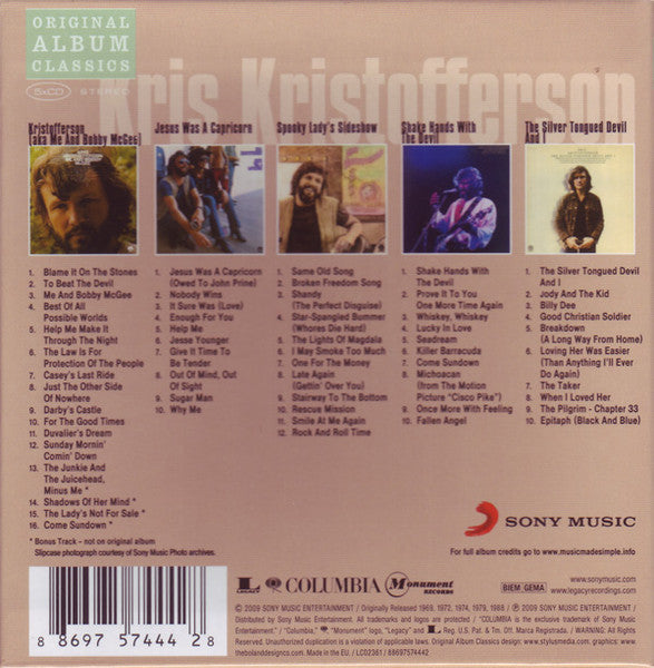 Kris Kristofferson - Original Album Classics (5 CD Box Set) VG+