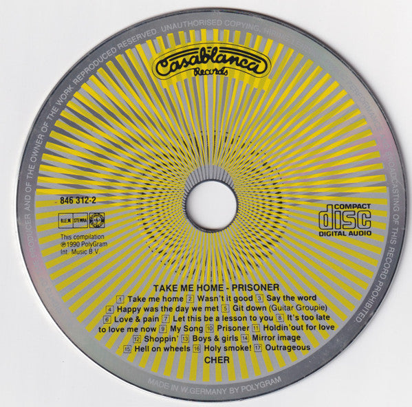 Cher - Take me Home / Prisoner (1990 2 on 1 CD) VG+
