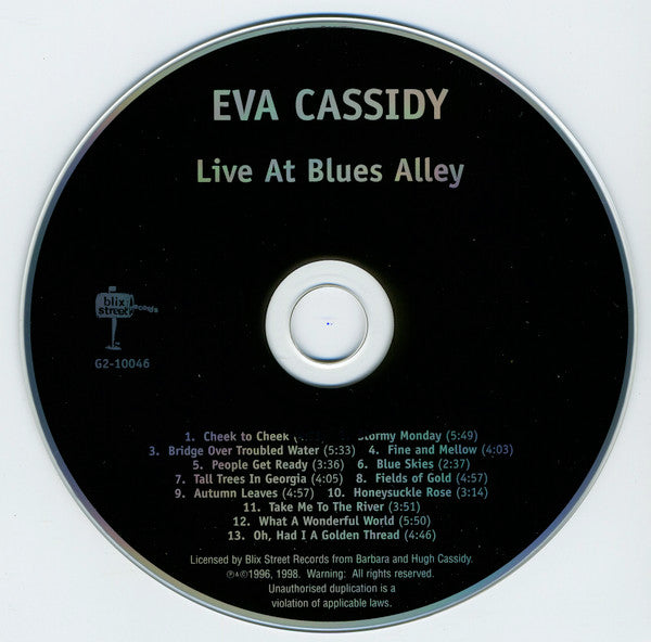 Eva Cassidy - Live at Blues Alley (1998 CD) NM