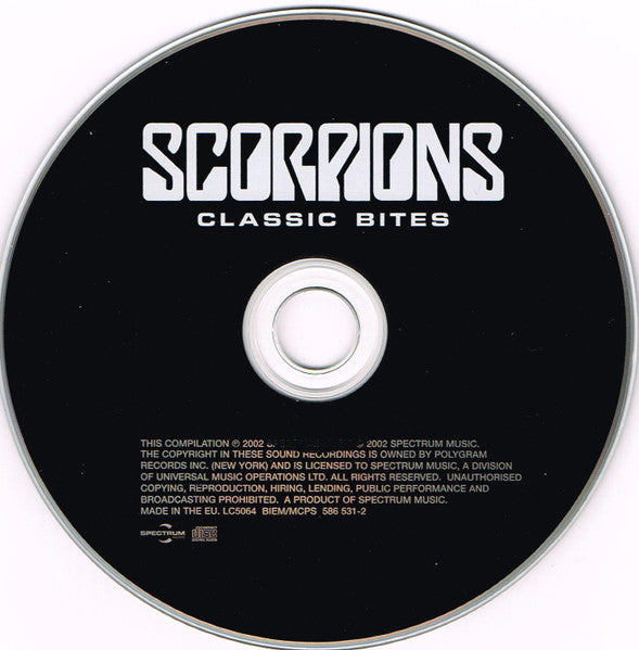 Scorpions - Classic Bites (2002 CD) NM