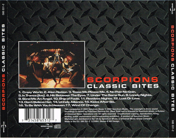 Scorpions - Classic Bites (2002 CD) NM