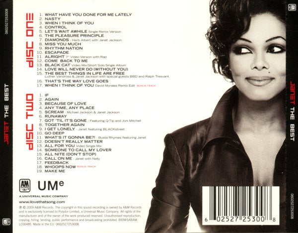 Janet Jackson - The Best (2009 Double CD) NM
