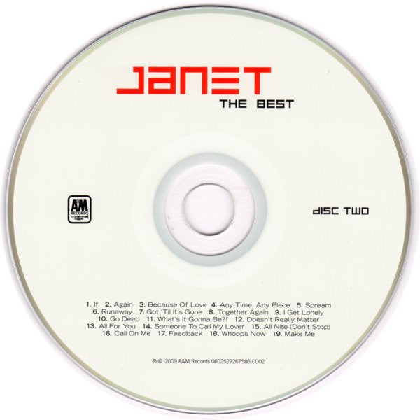 Janet Jackson - The Best (2009 Double CD) NM
