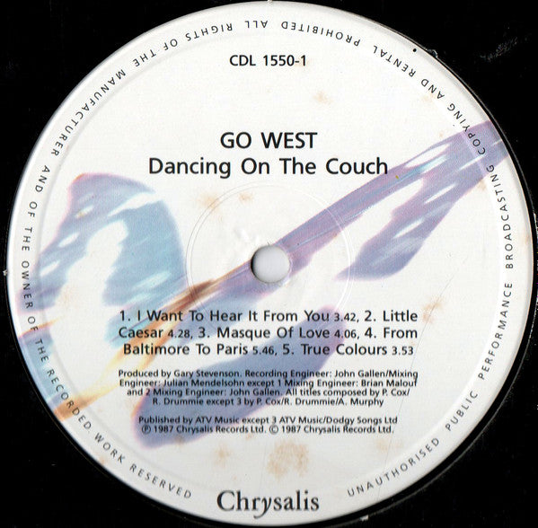 Go west - Dancing on the Couch (Cheap Vinyl LP) VG/EX