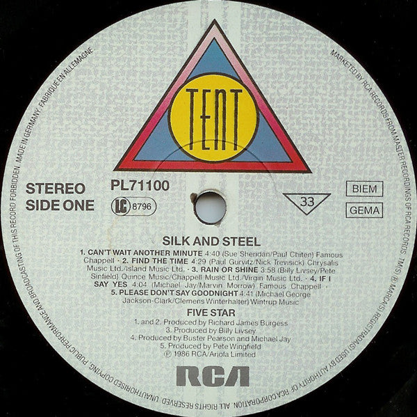 5 Star - Silk & Steel (Cheap Vinyl LP) EX/EX