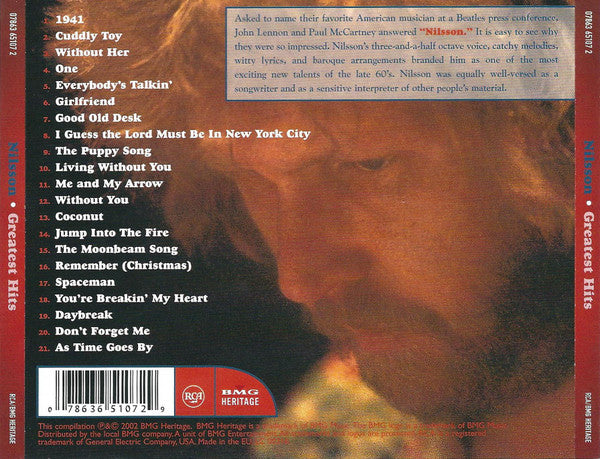 Nilsson - Greatest Hits (2002 RCA CD) Sealed