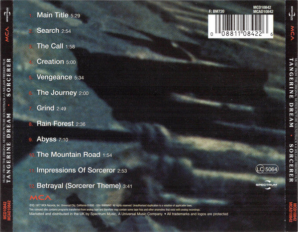 Tangerine Dream - Sorcerer Soundtrack (1993 O.S.T CD) VG+