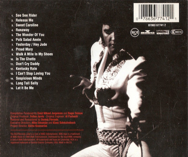 Elvis Presley - On Stage (1999 Remastered & Expanded CD) VG+