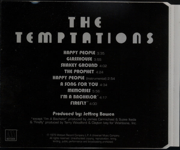 Temptations - A Song for You / Masterpiece (2000 2 on 1 CD) VG+