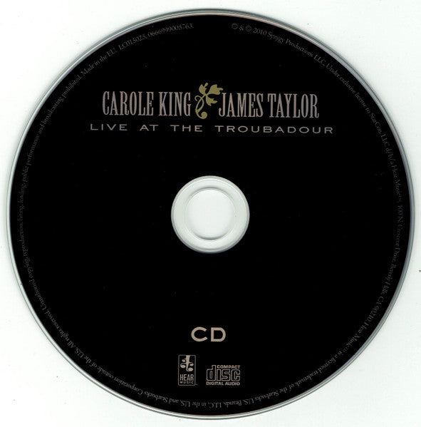 Carole King & James Taylor - Live at the Troubadour (CD+5.1 DVD) NM