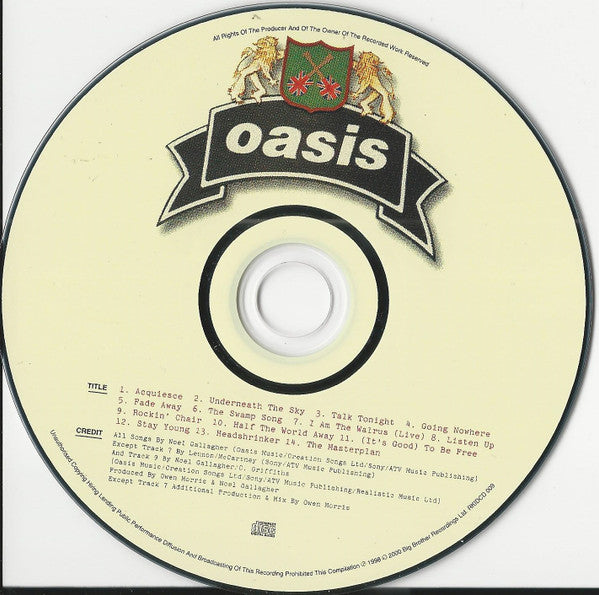 Oasis - The Masterplan (2000 UK CD) NM