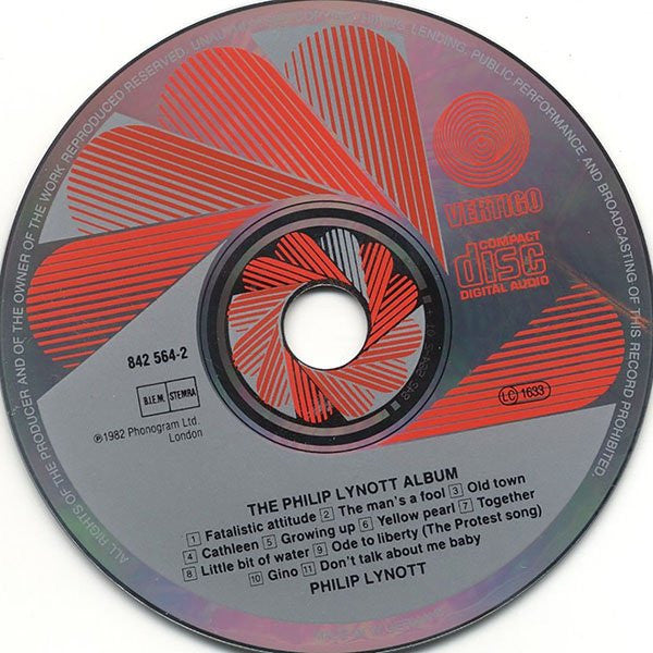Philip Lynott - The Philip Lynott Album (1990 Germany PDO CD) NM