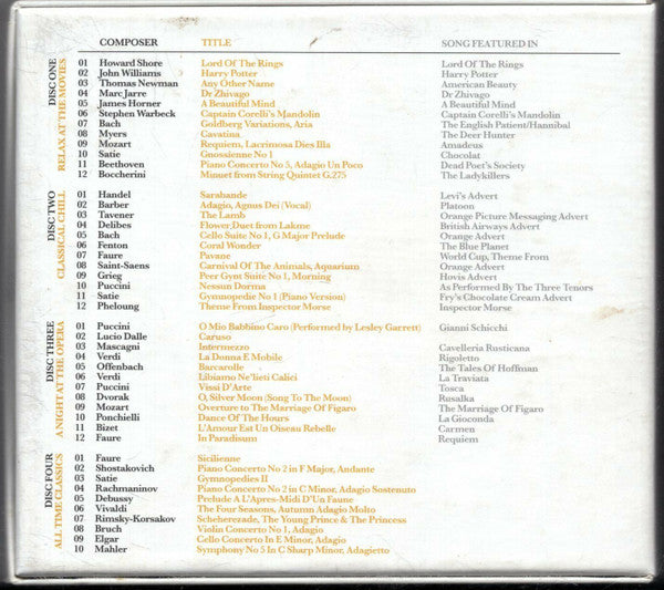 Various - Classical Chillout Gold (2002 4xCD Box Set) NM