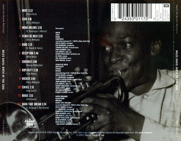 Miles Davis - Birth of the Cool (2001 CD) VG+