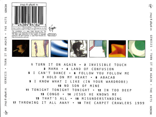 Genesis - Turn it on Again~The Hits (1999 CD) VG+