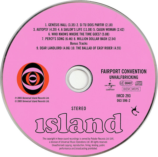 Fairport Convention - Unhalfbricking (2003 Remasters CD) NM