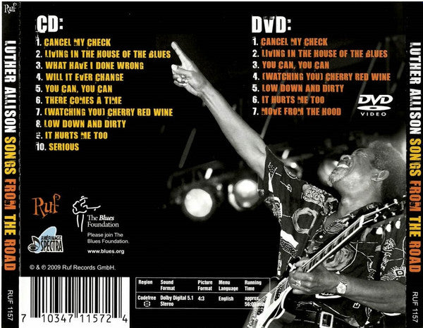 Luther Allison - Songs from the Road (German 2009 CD & DVD) VG+