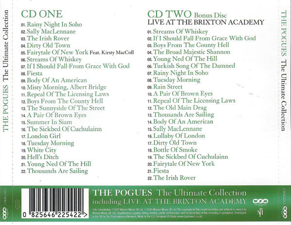 Pogues - Ultimate Collection + Live at Brixton Academy (2005 DCD) Mint