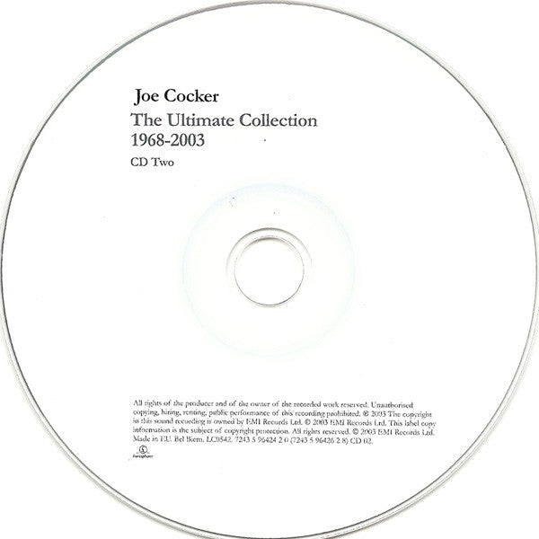 Joe Cocker - The Ultimate Collection 1968-2003 (2003 DCD) VG+