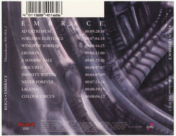 Reign - Embrace (1994 Belgium CD) Mint